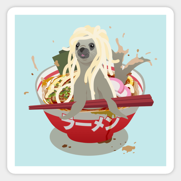 Sea Lion Ramen Sticker by LI1L